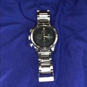 NIXon 48-20 Chrono black/silver Watch